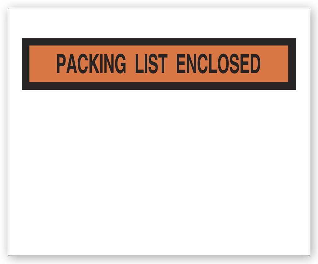 732 - Clear Plastic Envelopes - Packing List Enclosed