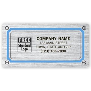 1510 - Custom Silver Chrome Labels, Large