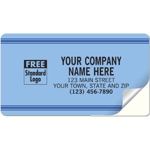 Blue Advertising Labels