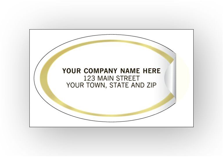 High Gloss Advertising Labels with Gold Foil