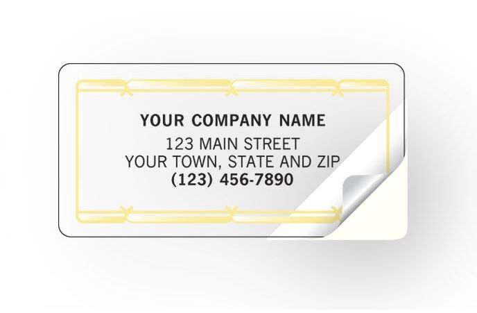 Transparent Gold Foil Labels