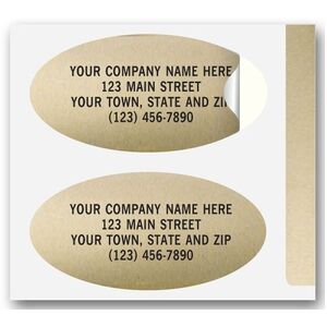 Custom Printed Gold Foil Oval Labels