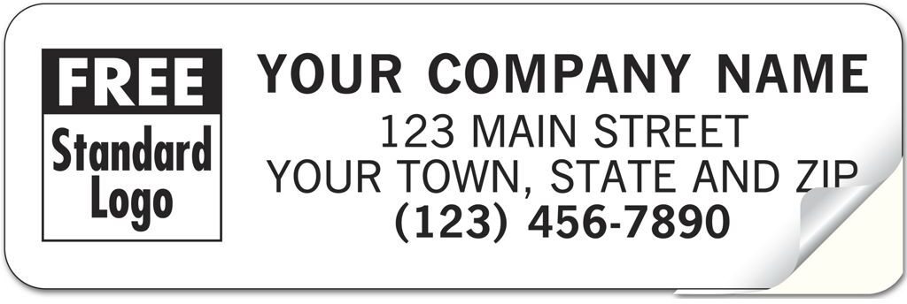 White Business Address Labels