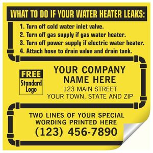 CL15 - Water Heater Service Labels