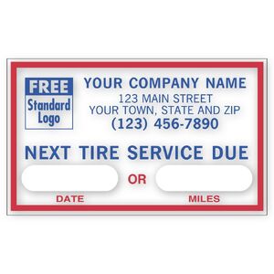 1690E - Static Cling / Windshield Labels: Next Tire Service