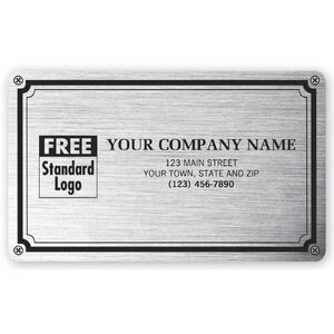 1522 - Weatherproof Plate Labels, Brushed Chrome