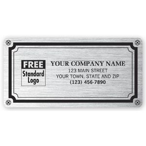 1521 - Weatherproof Plate Labels, Brushed Chrome