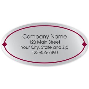 Small oval weatherproof labels