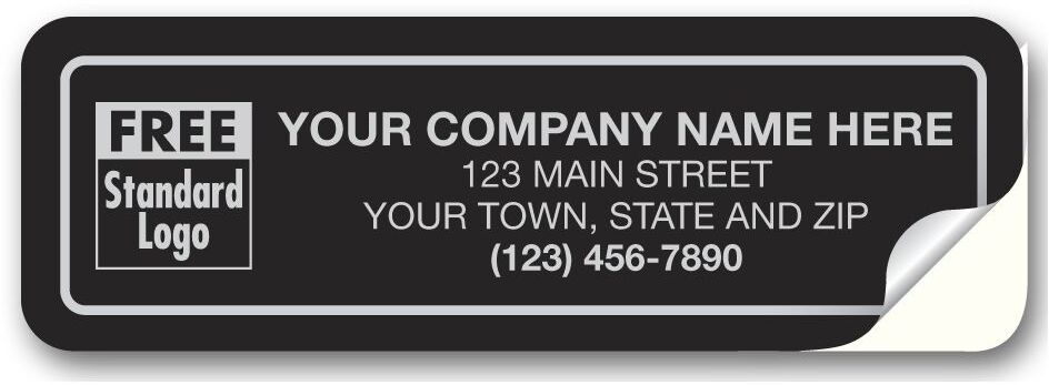 369 - Black Custom Weatherproof Labels