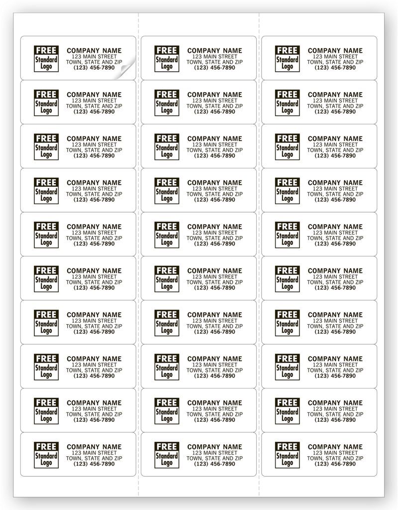 12716 - Permanent Computer Mailing Labels, 30 Per Sheet