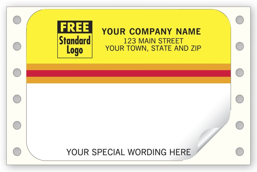 1210 - Continuous Mailing Labels, Bright Yellow