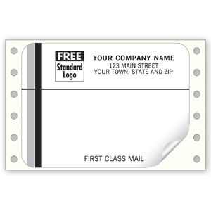 1234, First Class Mail Mailing Labels, Continuous, White 