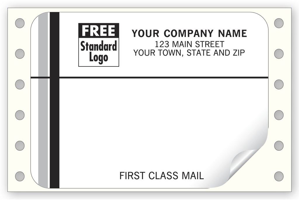 1234, First Class Mail Mailing Labels, Continuous, White 