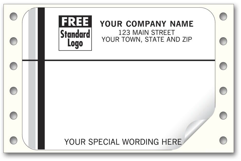 1236 - Continuous Mailing Labels, Black & White