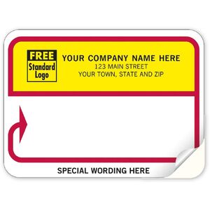 D213 - Continuous Mailing Labels, Red & Bright Yellow