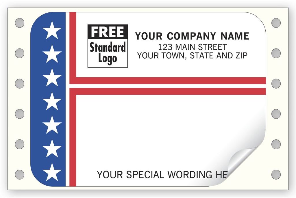 9365 - Patriotic Continuous Mailing Labels