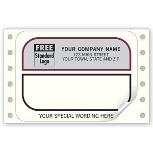 9374 - Continuous Mailing Labels, Gray & Red