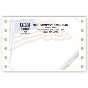 12780 - Continuous Mailing Labels, American Flag