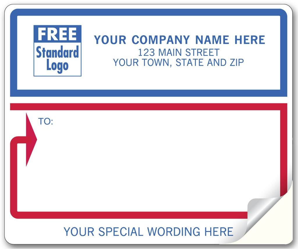 12688 - Laser/Inkjet Mailing Labels, Red & Blue