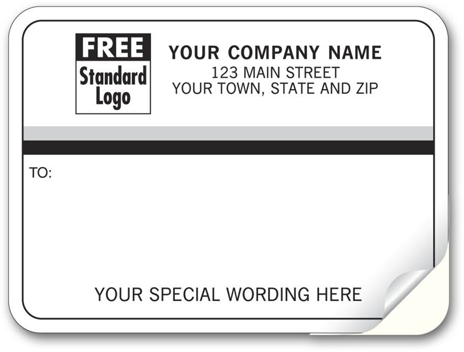 70 - Padded Mailing Labels, Black & White