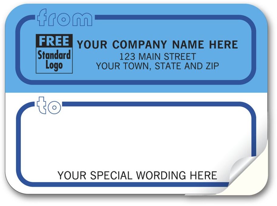 71 - Padded Mailing Labels, Corporate Blue