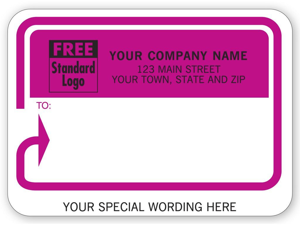 1207 - Padded Mailing Labels, Pink