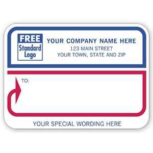 R74 - Mailing Label Rolls, Red & Blue