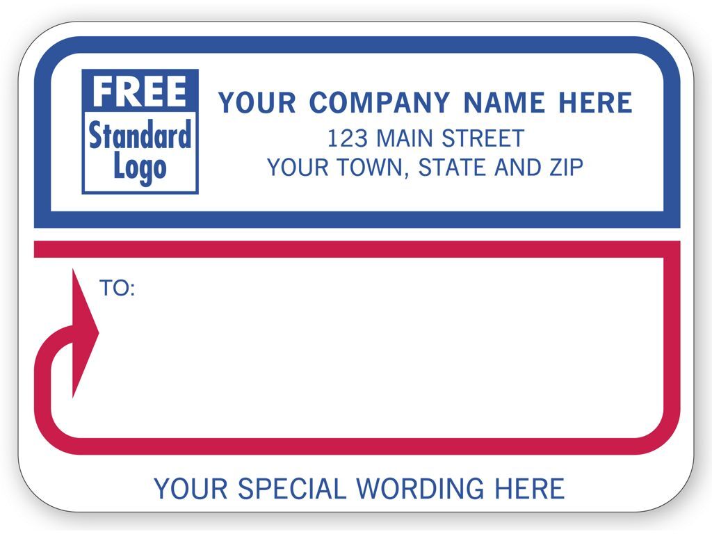 R74 - Mailing Label Rolls, Red & Blue