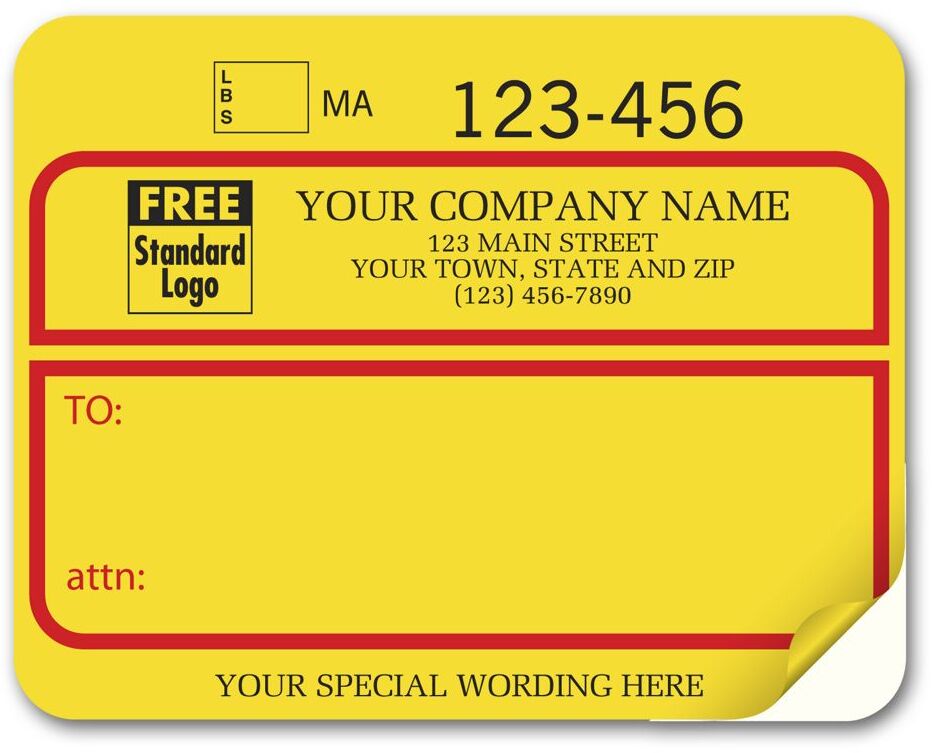 1200B - Custom Printed UPS Shipping Labels, Padded