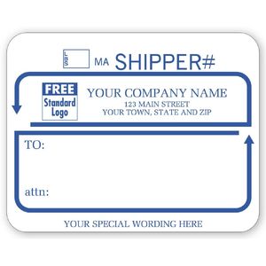 1546B - Customized UPS Labels, Blue, Padded