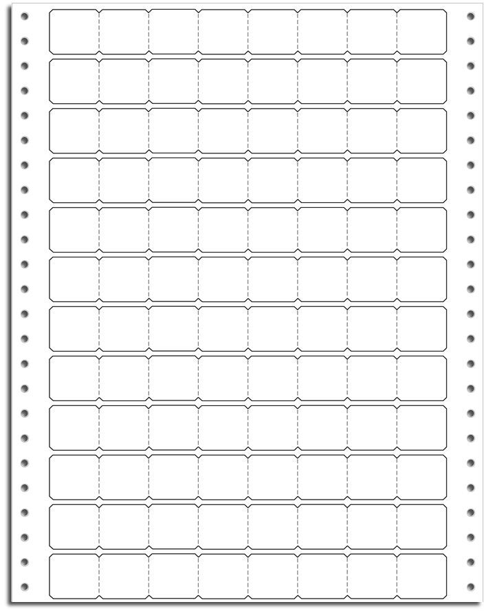 9865 - Dot Matrix Printer Compatible Pricing Labels - 9" Continuous Carrier