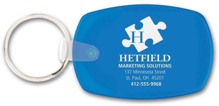 108914 - Custom Oblong Company Key Tags