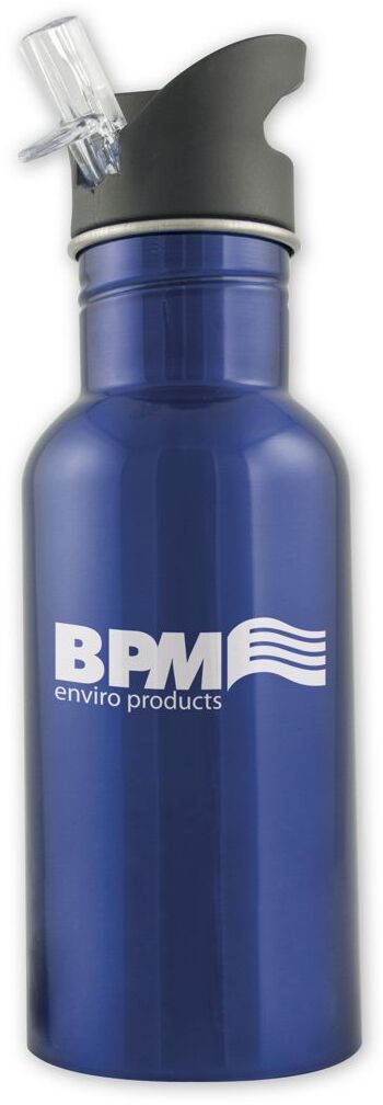 109655 - Custom Logo Stainless Steel Sport Bottles, Wide Mouth, 16 Oz.