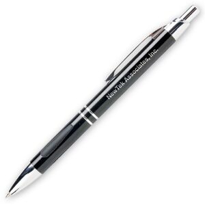 109132 - Custom Company Pen with Black Ink and Silver Tips