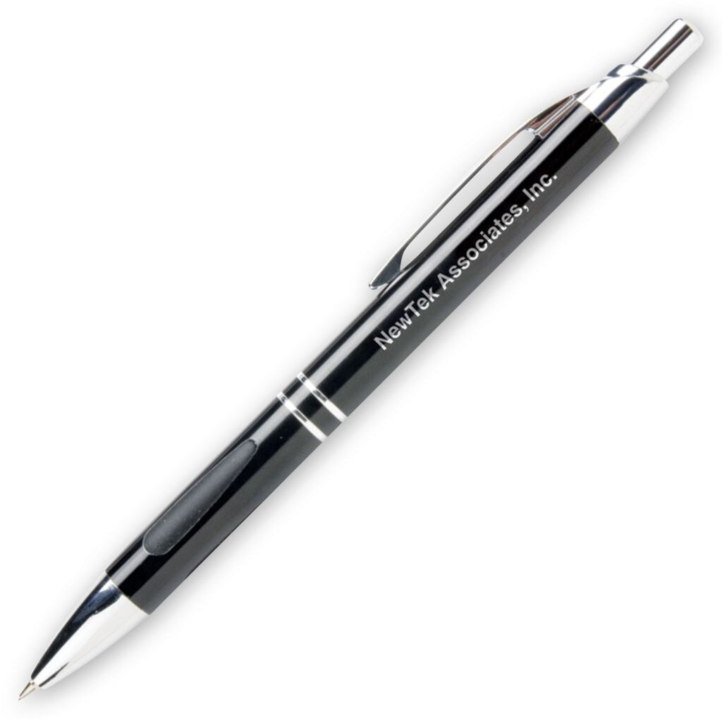 109132 - Custom Company Pen with Black Ink and Silver Tips