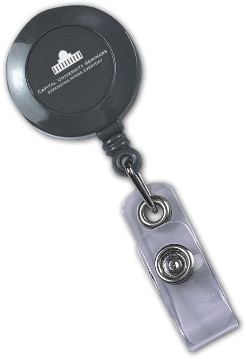 108485 - Custom Printed Badge Holders with Logo, Round