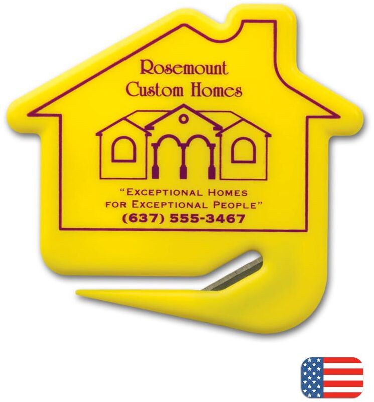 108525 - Custom House-Shaped Envelope Openers with Logo