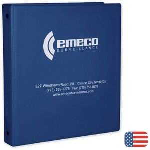 109475 - Custom Vinyl Binders with Logo, 1" Ring Size