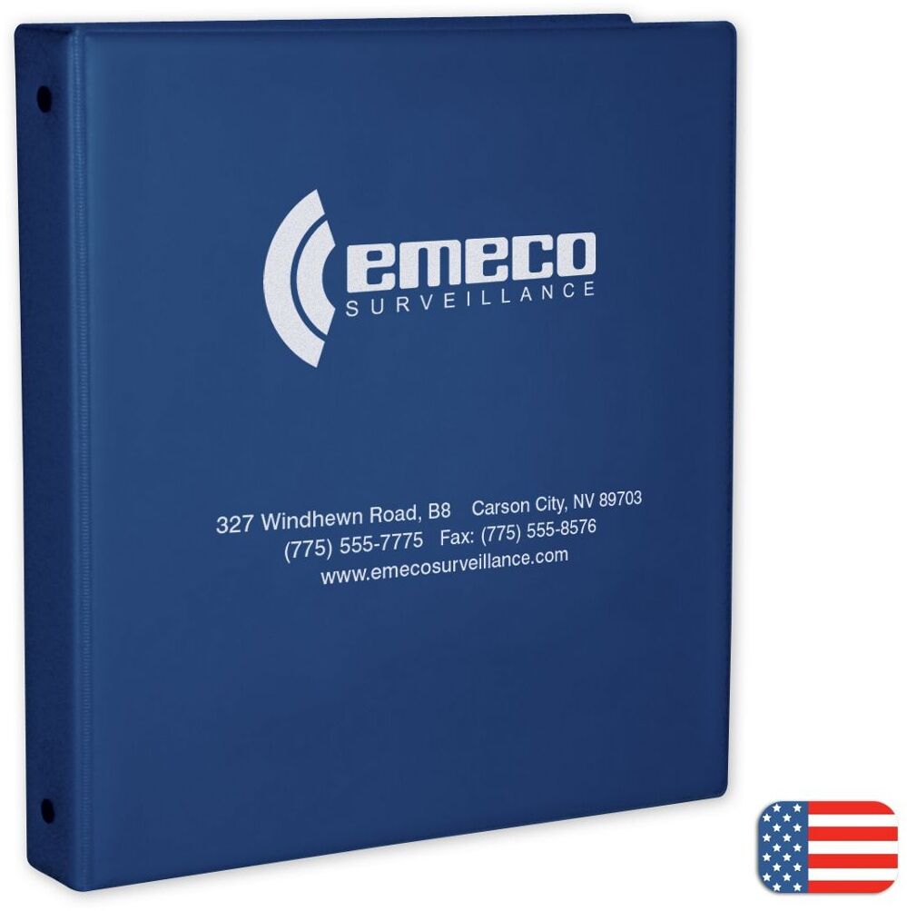 109475 - Custom Vinyl Binders with Logo, 1" Ring Size