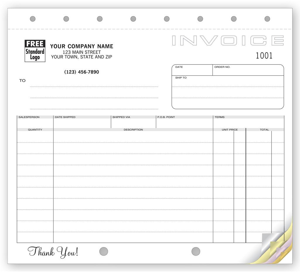 105 - Compact Invoices Printed on Carbonless Paper