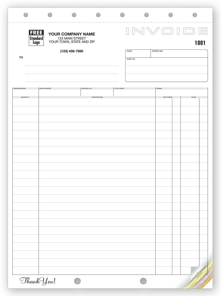 106 - Business Invoices, Carbonless Format