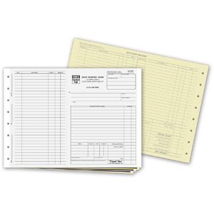 Horizontal Carbonless Job Invoices