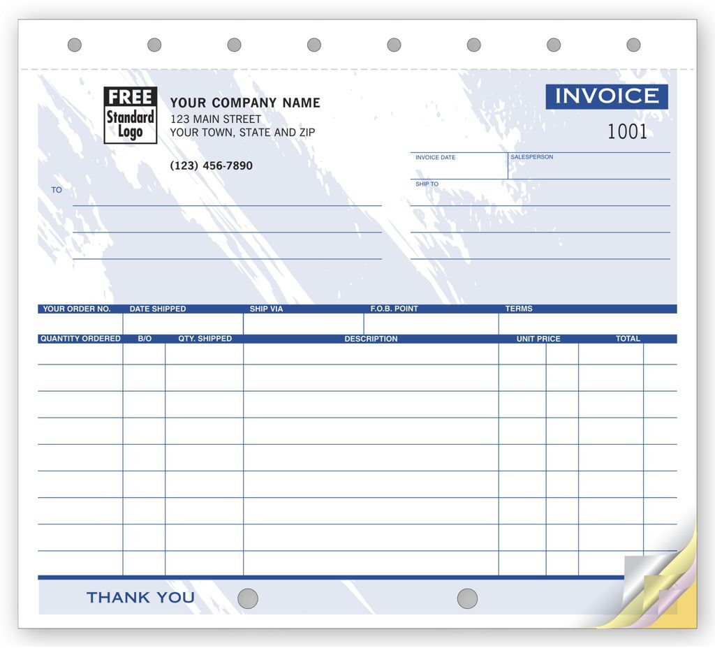 121T - Compact Shipping Invoices Printed on Carbonless Paper