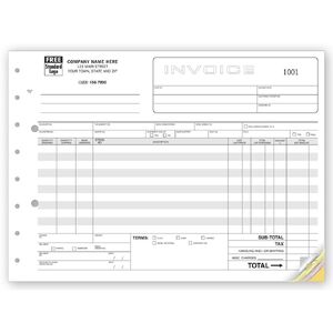 119 - Custom Printed Horizontal Wholesale Invoices