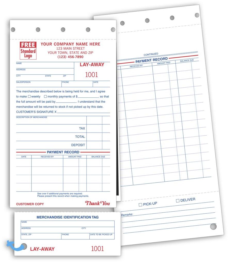 147 - Carbon Copy Lay-Away Forms