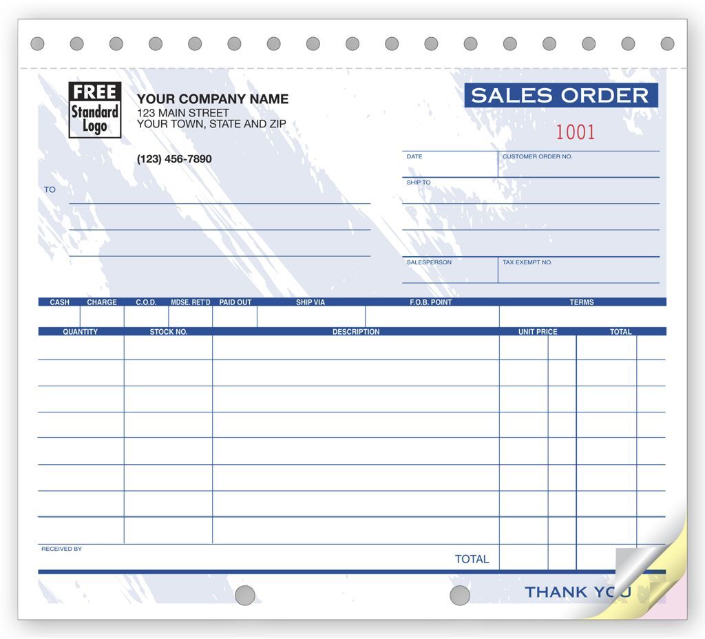 52T - Compact Color Sales Order Forms