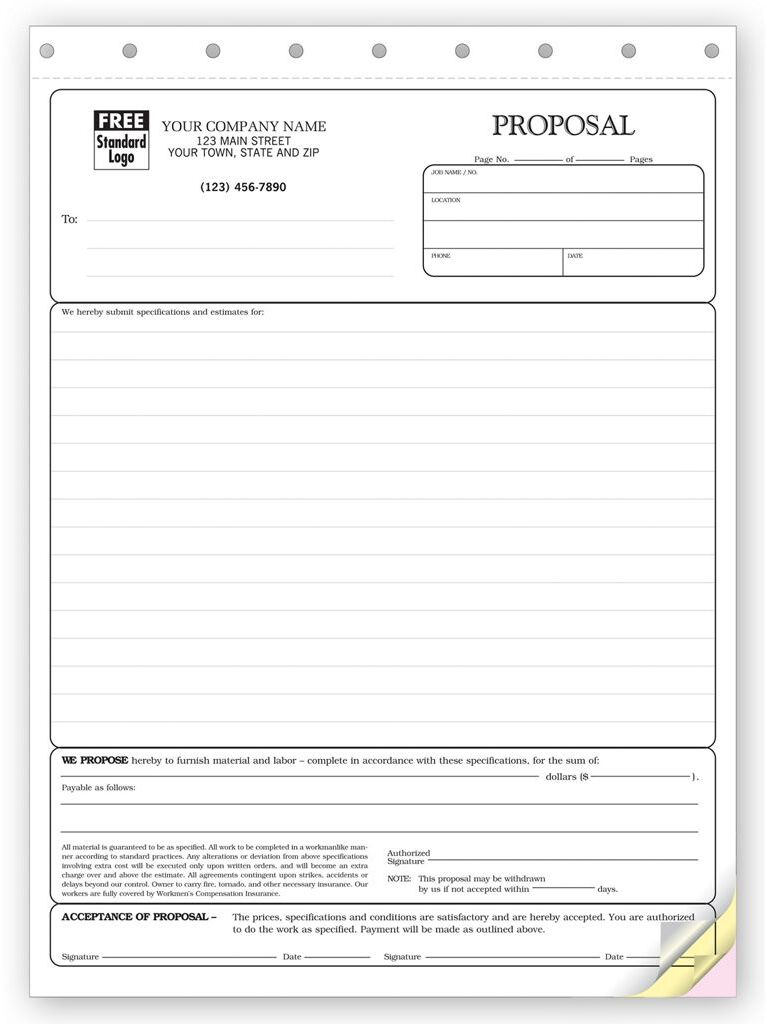 Triplicate Proposals - Stationery Quality