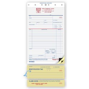 312 - Carbon Copy Service Orders with Identification Tag and Claim Check