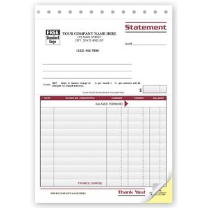 4506 - Finance Charge Statements, Custom Printed