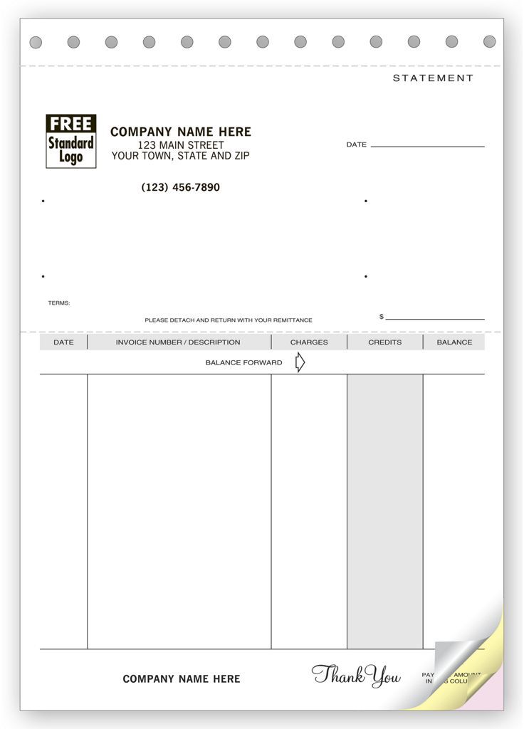 102 - Customized Compact Statements, Unlined